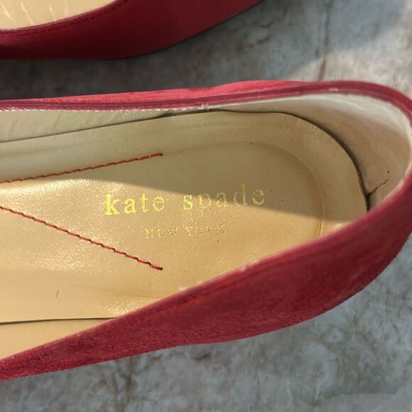 KATE SPADE Red Ballet Flats Size 9 - Picture 5 of 9